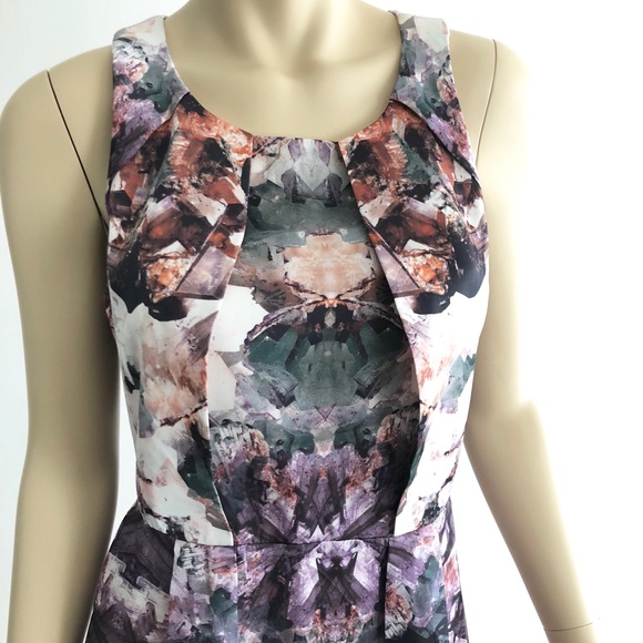 Aryn K floral watercolor open back dress - Picture 5 of 6